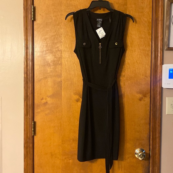 NWT Soho Apparel LTD. Size Petite Large Black Dress - Picture 1 of 17